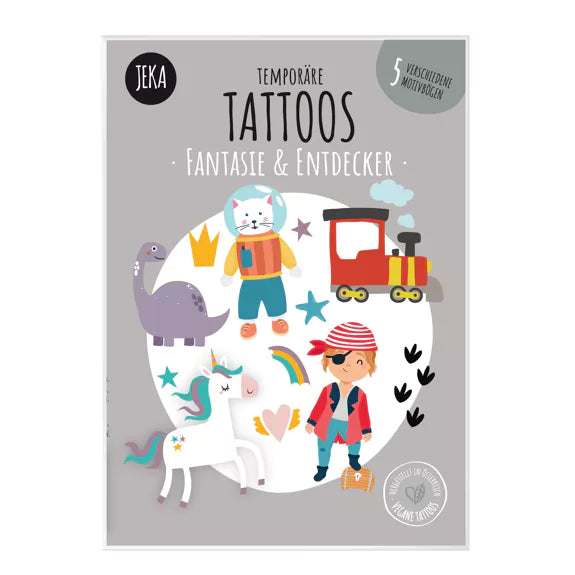 JEKA Kindertattoo-Sets Fantasie & Entdecker