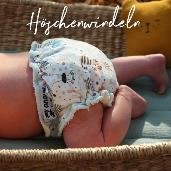 Höschenwindel an einem Neugeborenen - gute Nachtwindeln