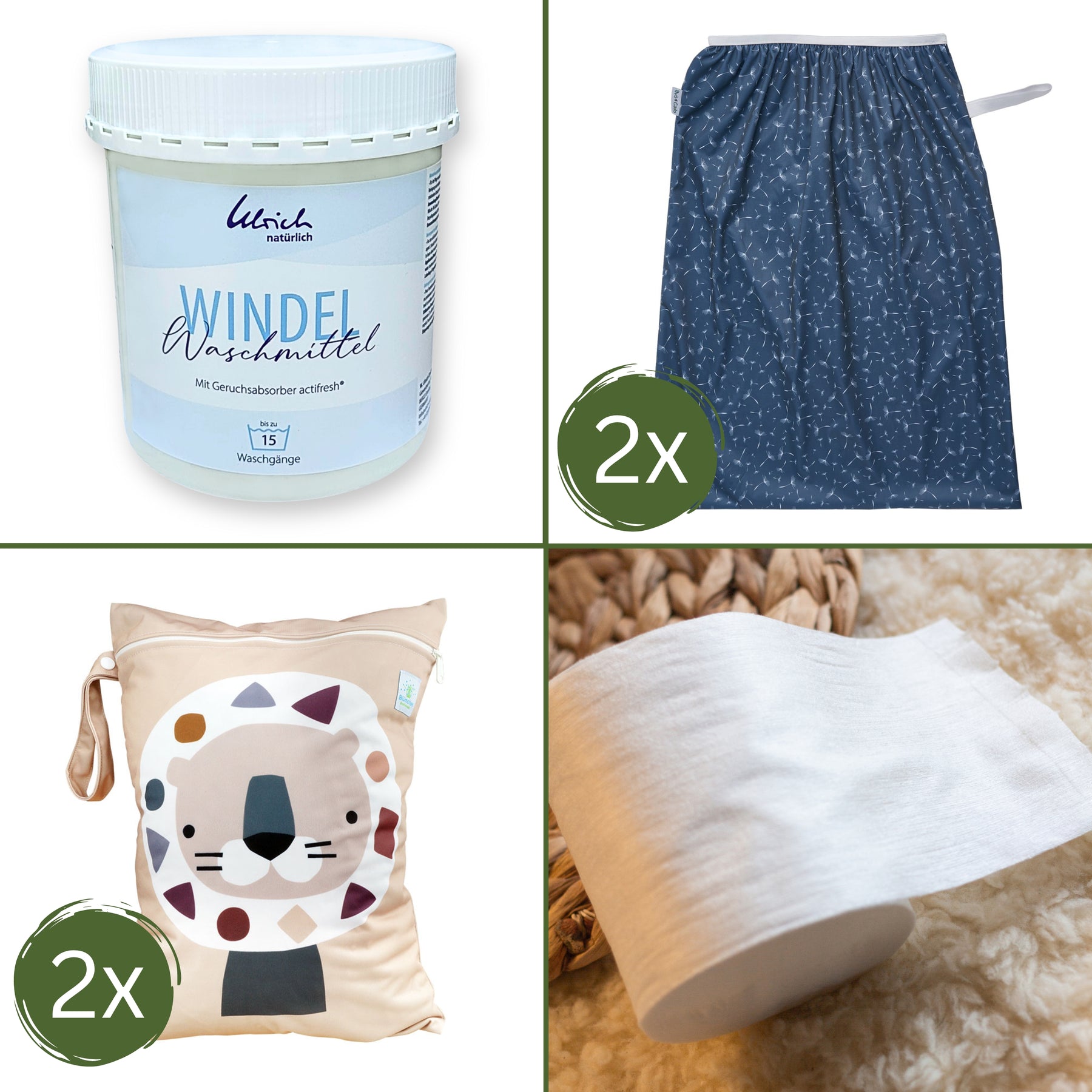 Paket Lagern + Waschen Pusteblume + Cozy Lion