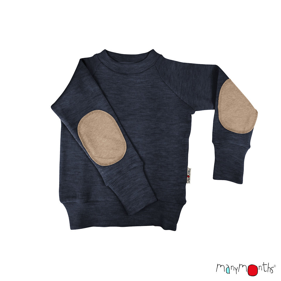 ManyMonths Pullover mit Ellenbogenschonern Polar Winter