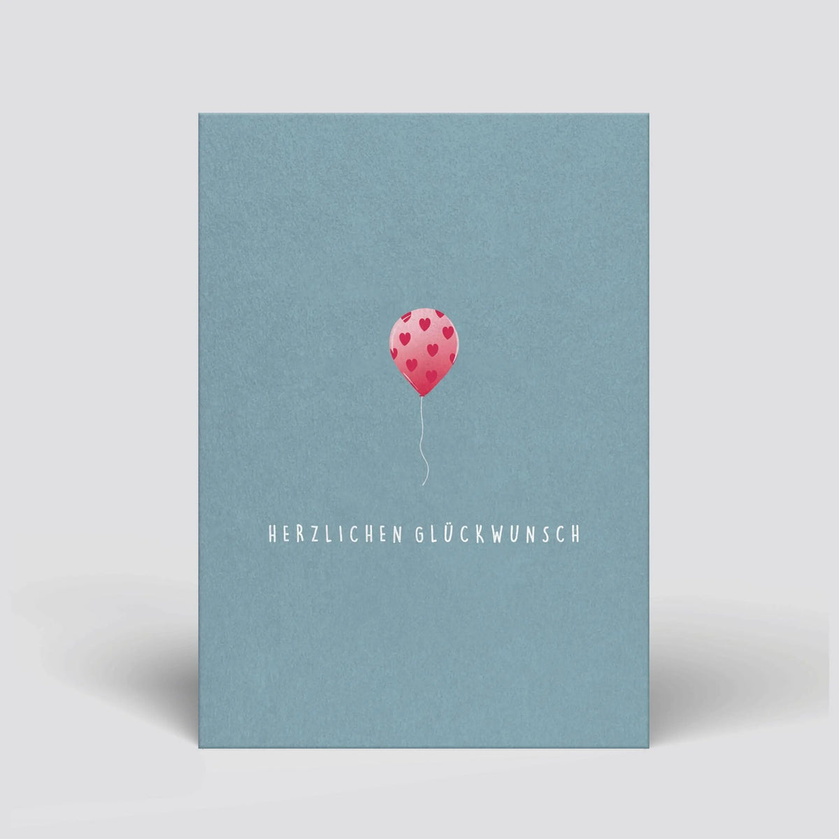 Naturbedacht Geburtstagskarte Herzluftballon