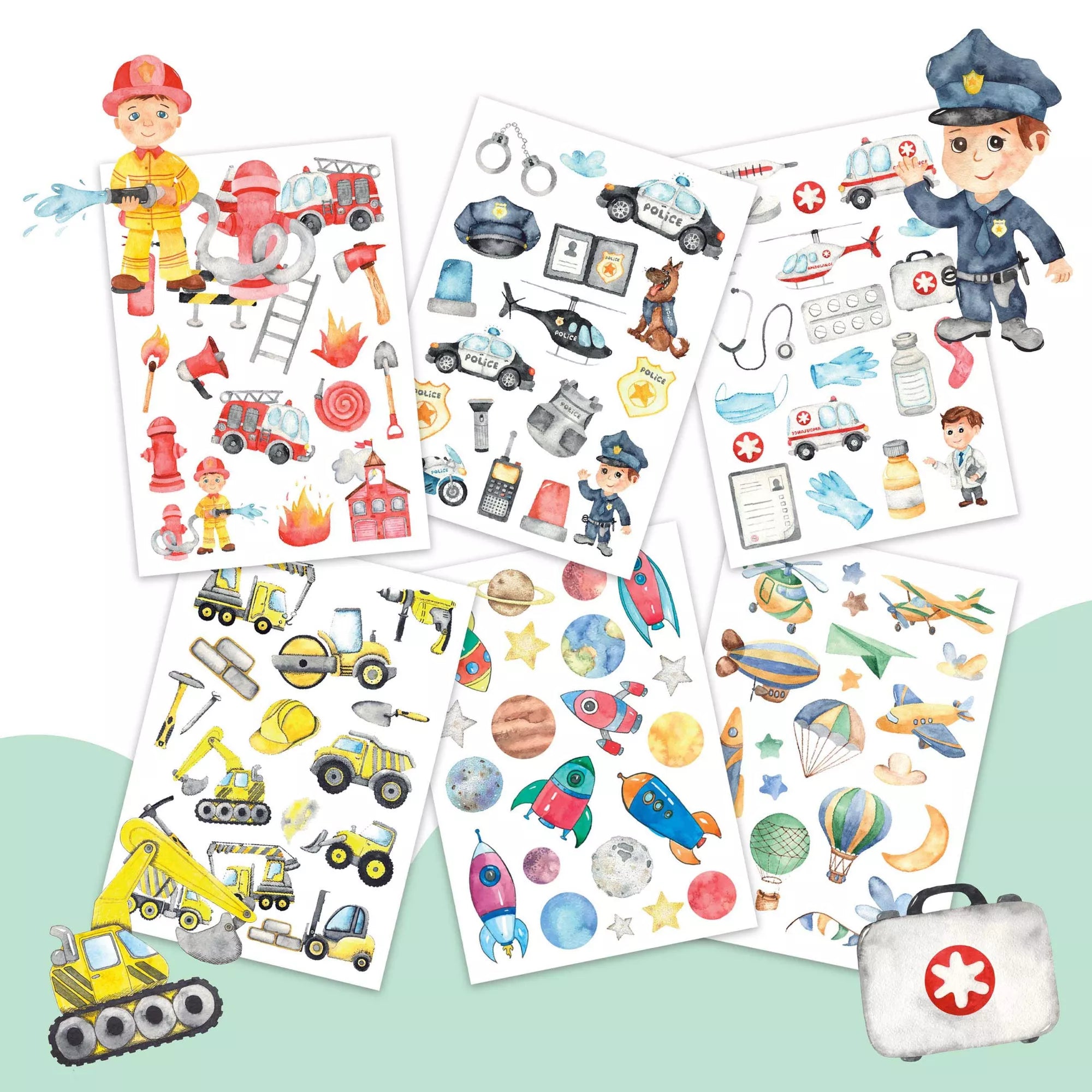 Papierdrachen 100 Kindertattoos