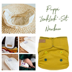 Puppi "LeakLock"-Set Newborn Olive Grove Klett