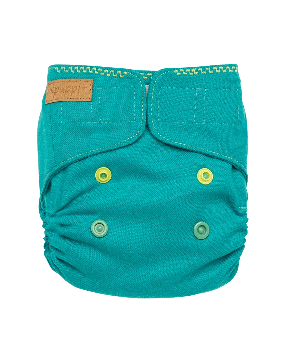 Puppi Wollüberhose V3 Amazonite Newborn Klett