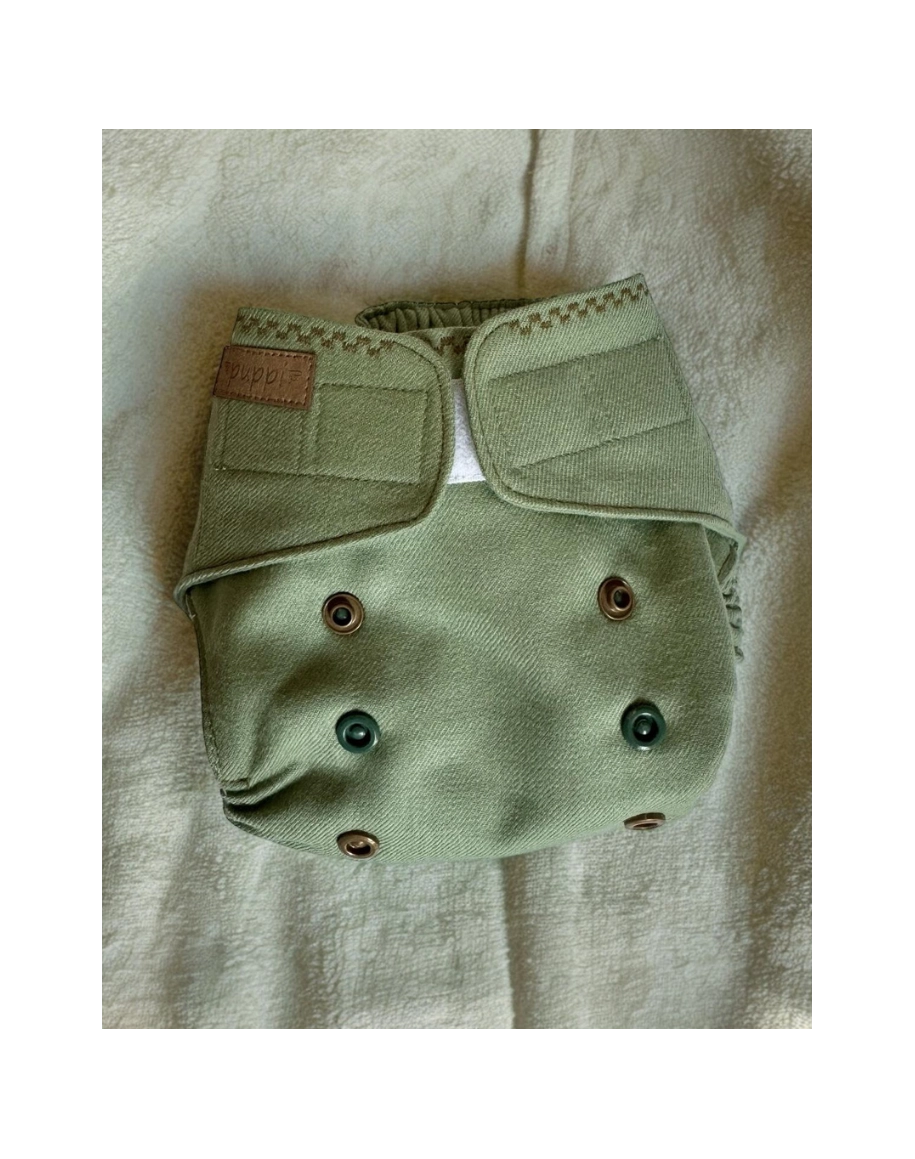 Puppi Wollüberhose V3 Basil Newborn Klett