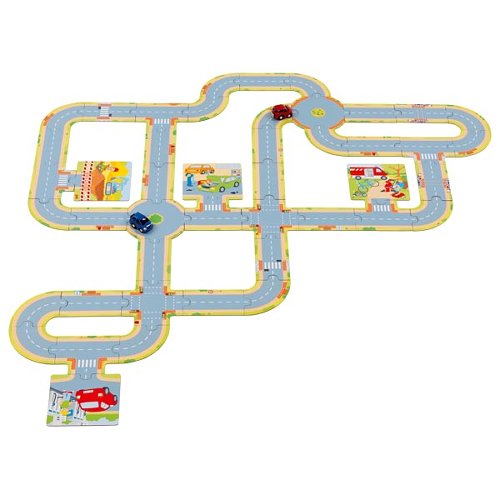 goki Spielstraße mit 2 Fahrzeugen