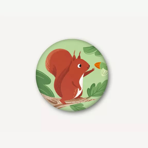 Vierundfünfzig Illustration Magnet Eichhörnchen