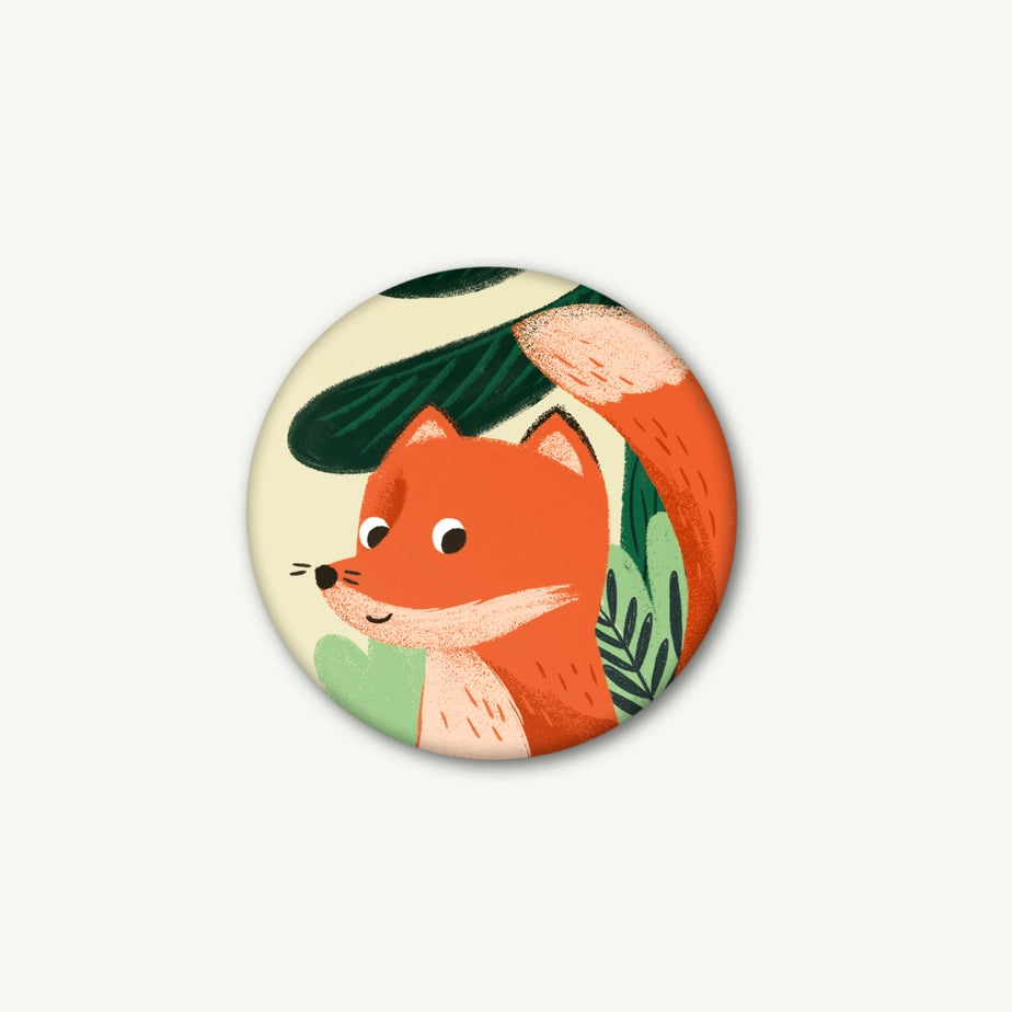Vierundfünfzig Illustration Magnet 37 mm