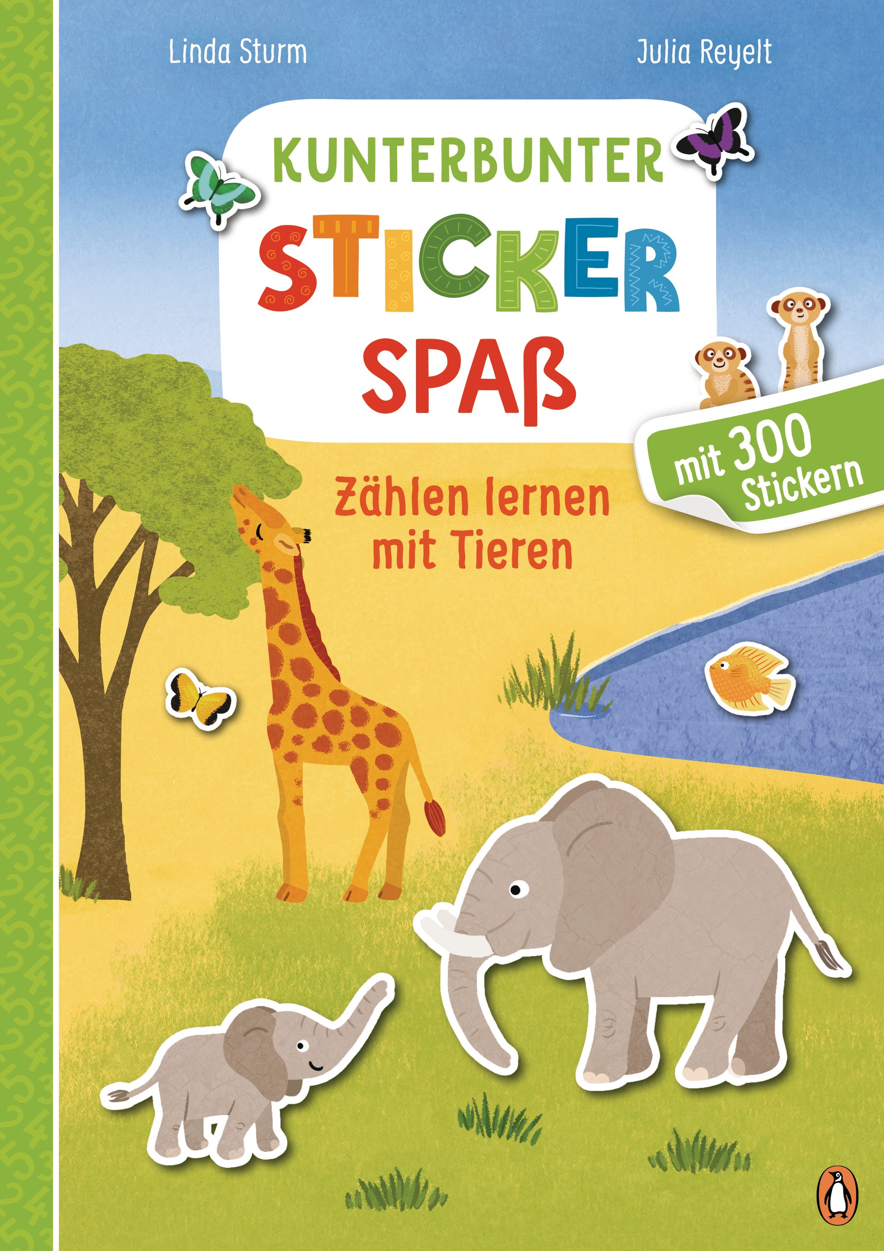 Kunterbunter Stickerspaß-Zählen lernen mit Tieren