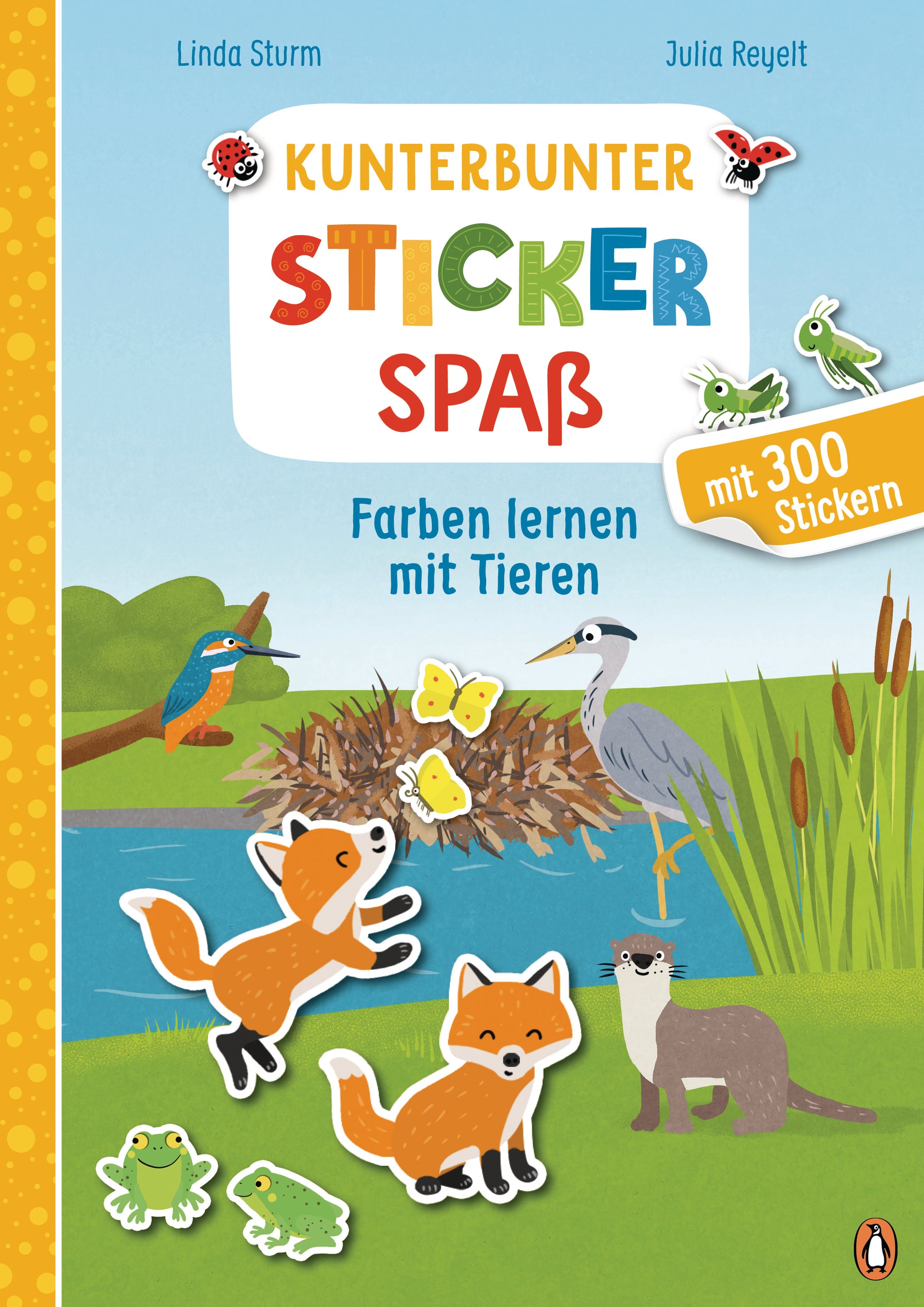 Kunterbunter Stickerspass-Farben lernen mit Tieren