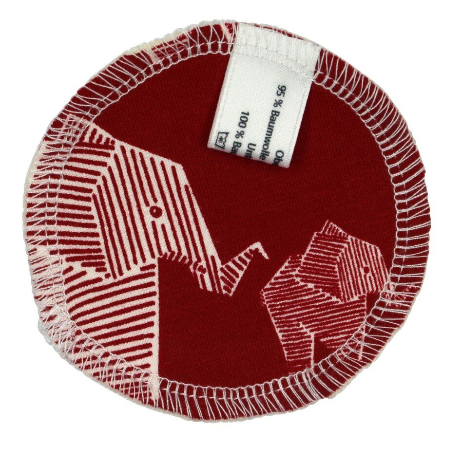 Allerlei Windeln Abschminkpad Elefant kirschrot XS