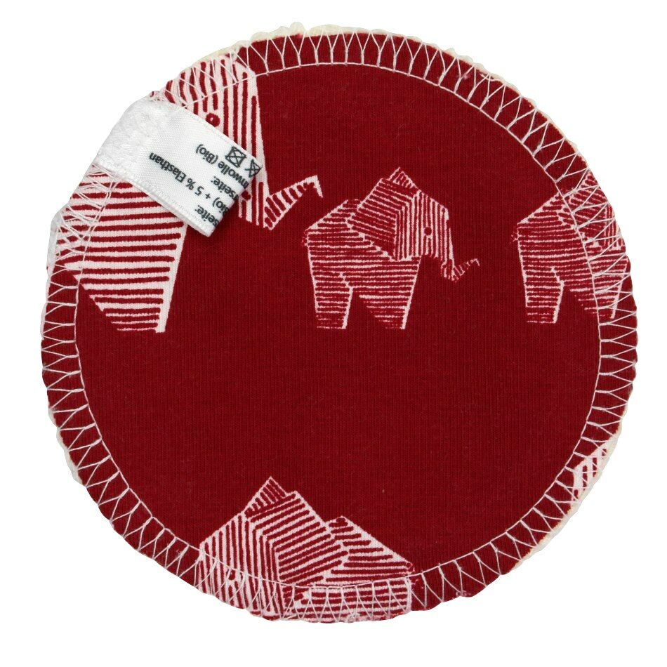 Allerlei Windeln Abschminkpad Elefant kirschrot