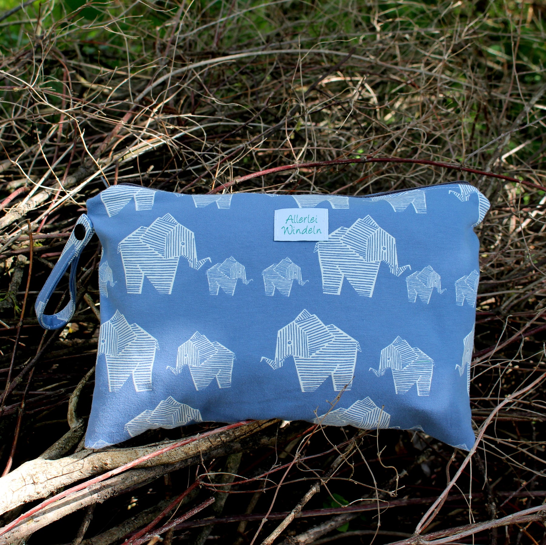 Allerlei Windeln-Wollwetbag XS Elefant blau