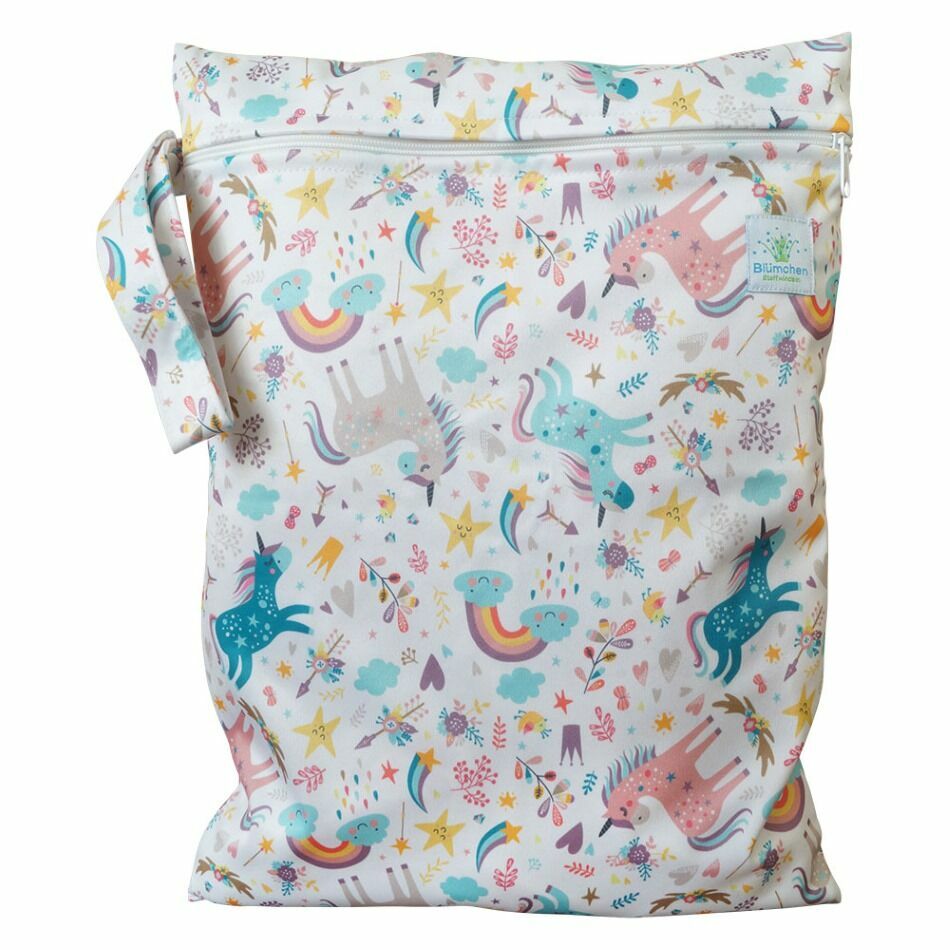 Blümchen Nasstasche Einhorn M