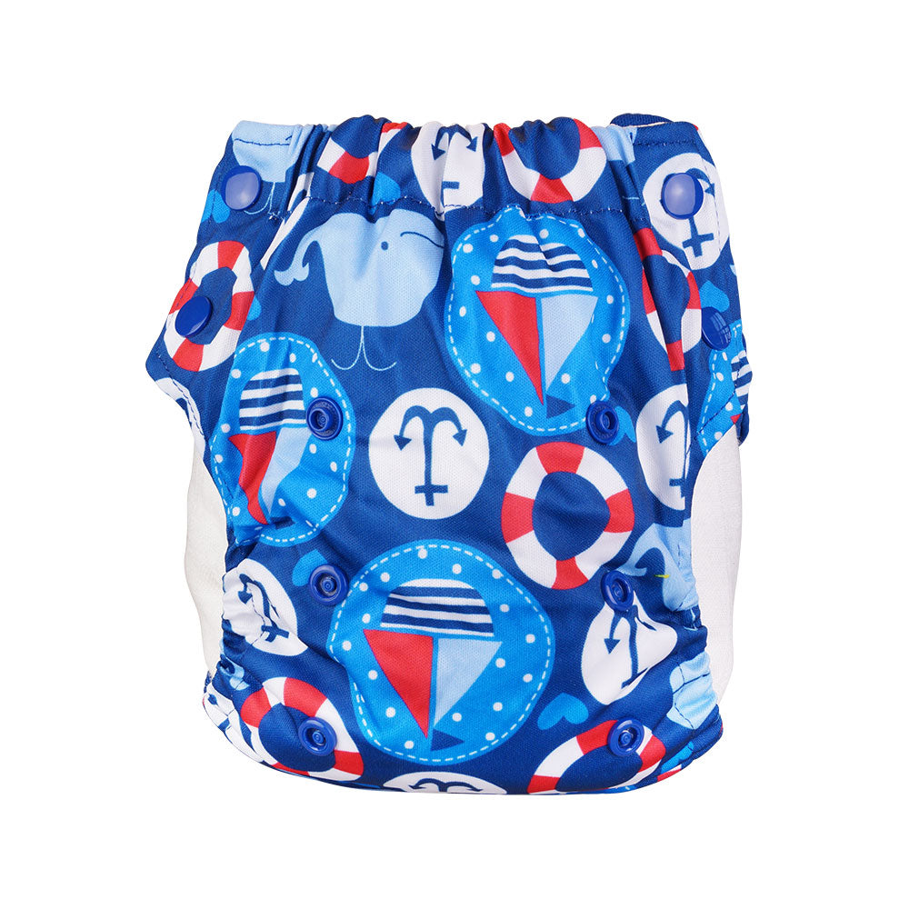 Blümchen Schwimmwindel Marine