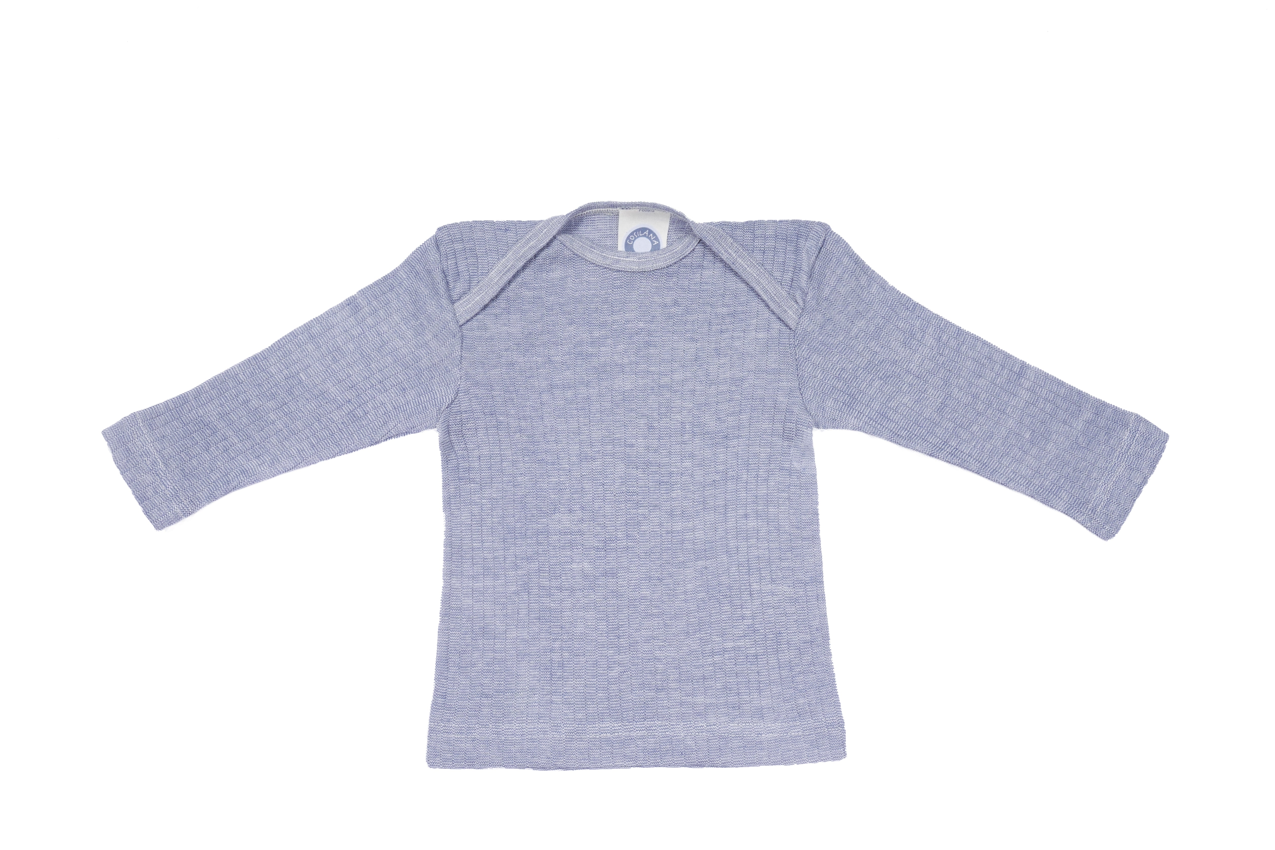 Cosilana Baby-Schlupfhemd blau-grau meliert