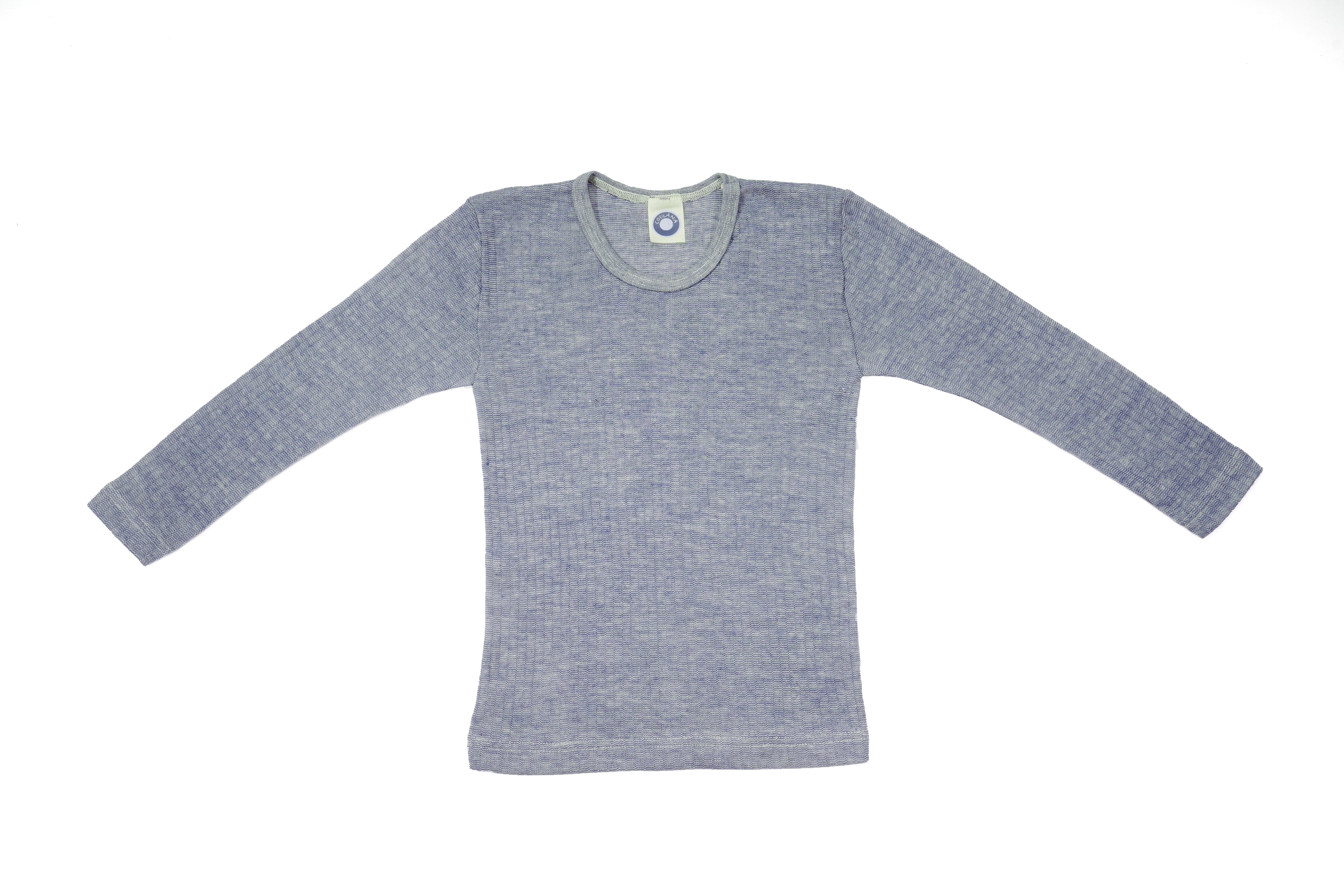 Cosilana Langarmhemd blau-grau meliert