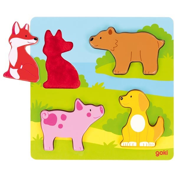 goki Fühlpuzzle Tiere