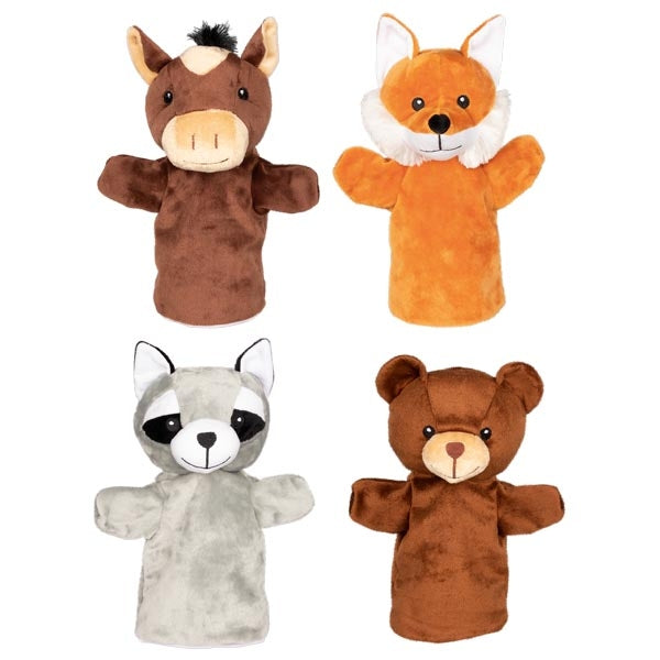 goki Handpuppen Pferd,Fuchs,Waschbär,Bär