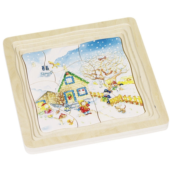 Goki Schichtenpuzzle Jahreszeiten