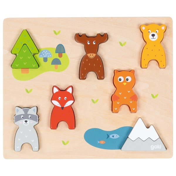 Goki Einlegepuzzle Waldtiere