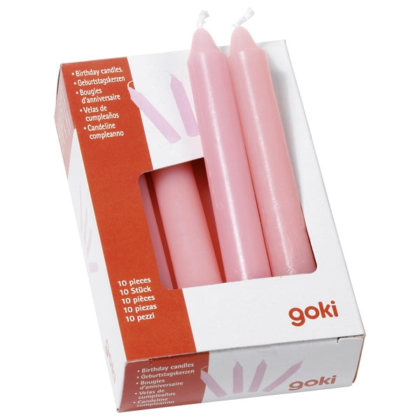 goki Geburtstagskerzen 10 Stk. rosa