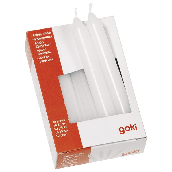 goki Geburtstagskerzen 10 Stk. weiß