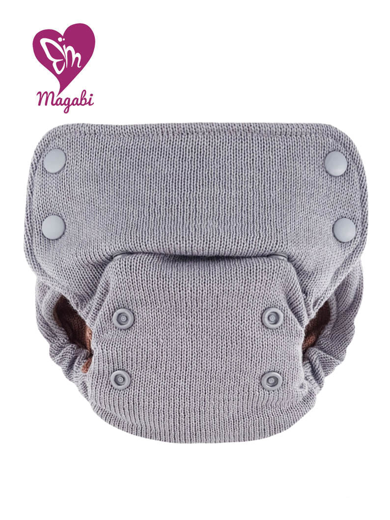Magabi Sidesnap Wollüberhose Silver Gray