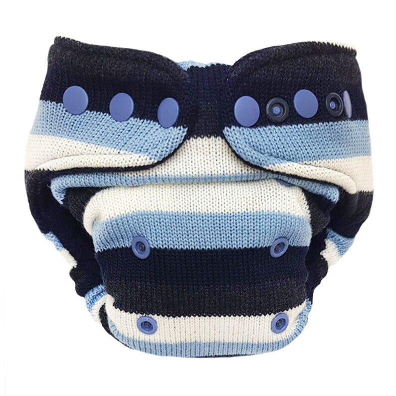 Magabi Wollüberhose hellblau-navy-grau-natur
