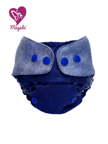 Magabi Wollüberhose hellblau-blau S-M