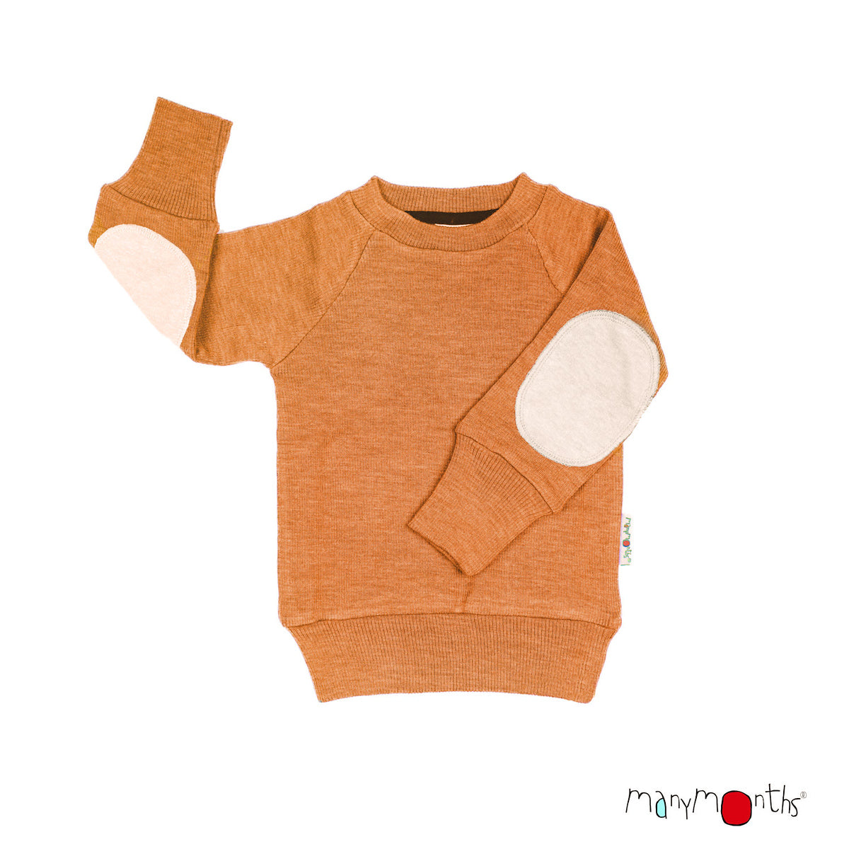 ManyMonths Pullover Potter`s Clay mit Patches 
