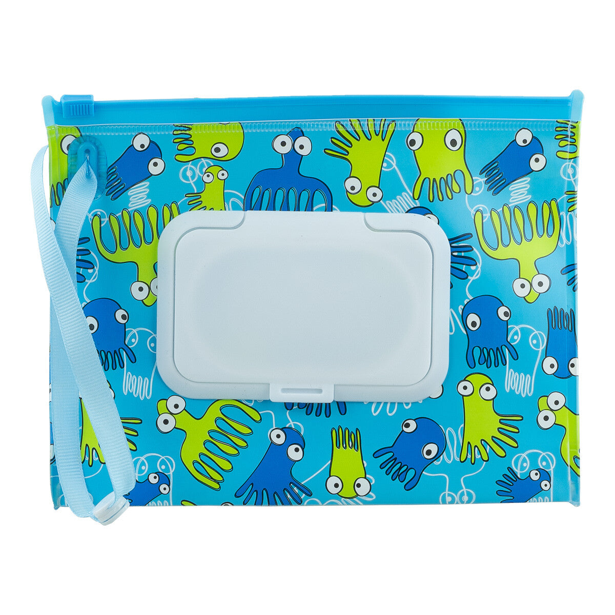 NoWaste Silikonbox für Feuchttücher Monsterchen blau