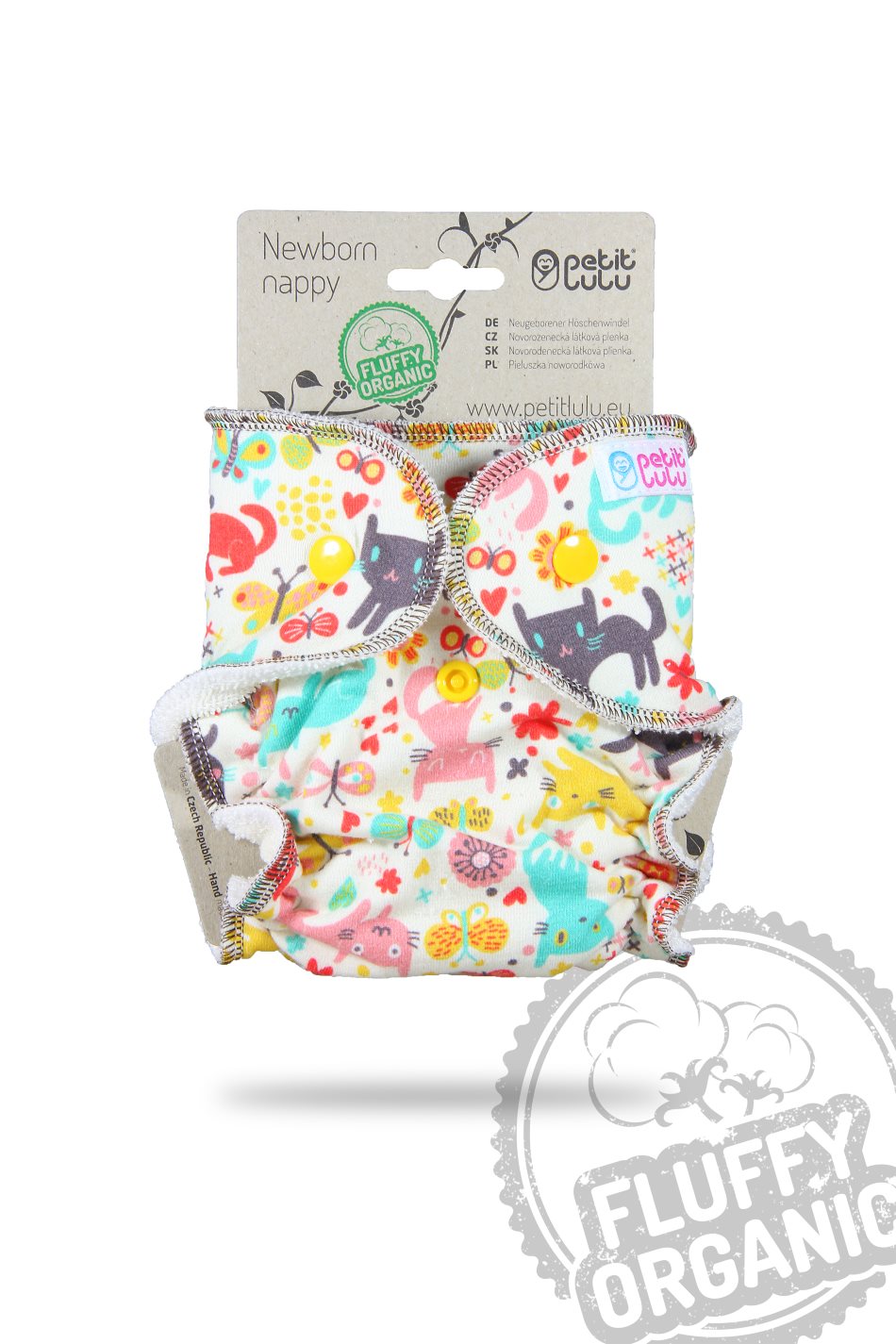 Petit Lulu Fluffy Organic Höschenwindel Katze Nb