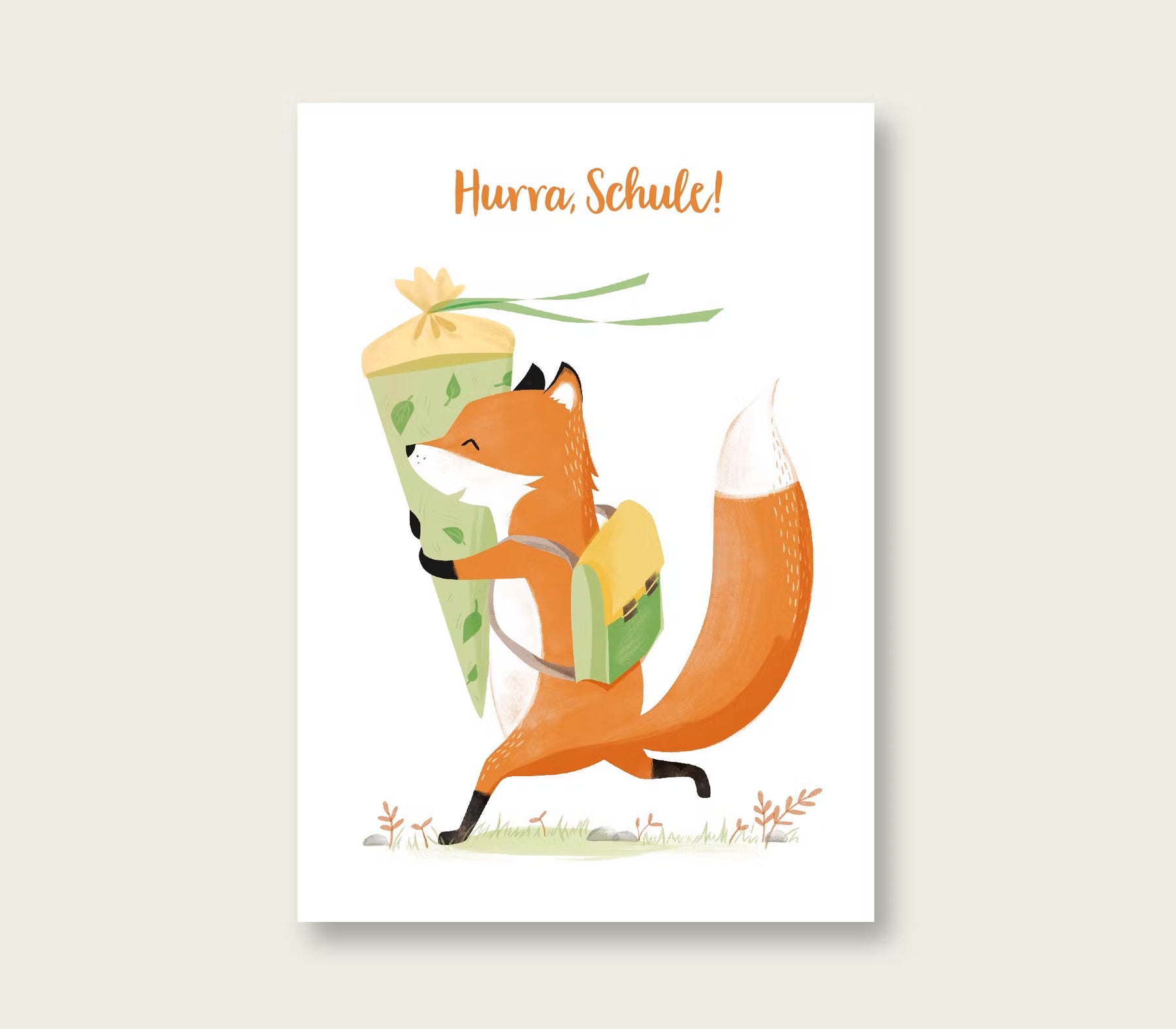 Postkarte "Hurra, Schule"