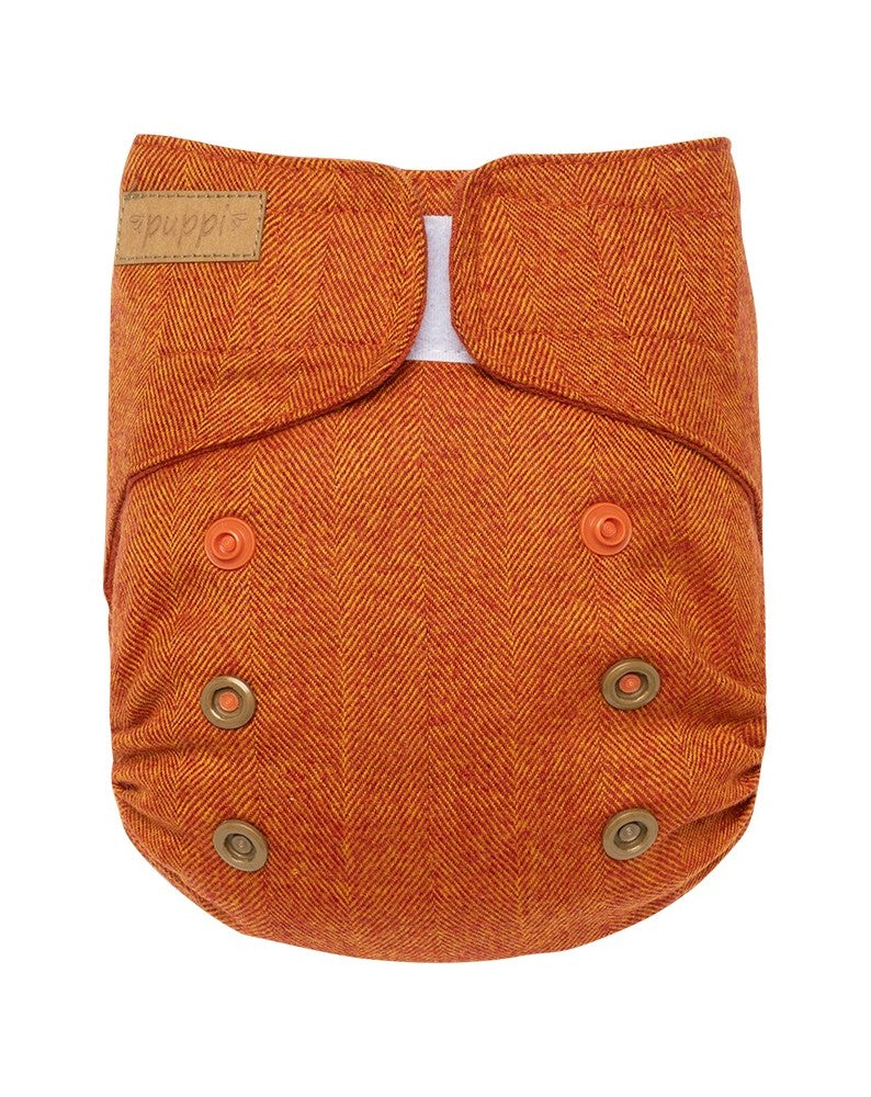 Puppi Wollüberhose Rusty Fox MOS Klett Snaps