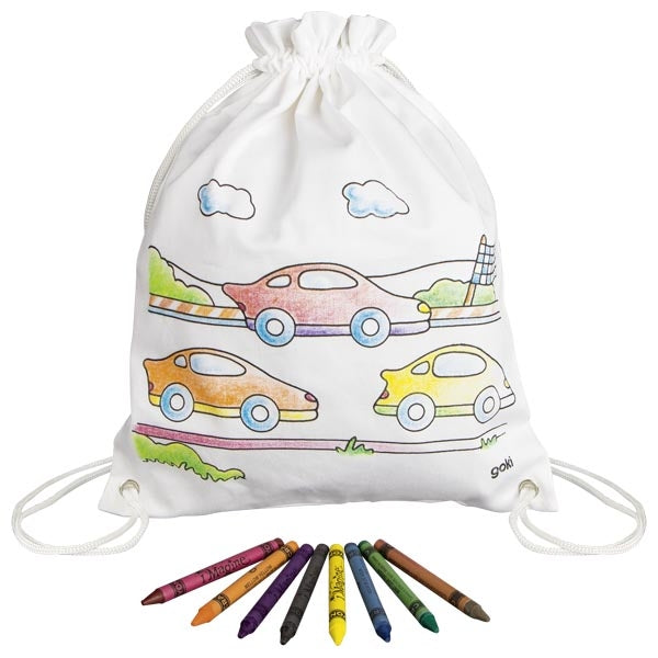 goki Rucksack zum Anmalen Autos