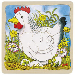 Goki Schichtenpuzzle Das Huhn