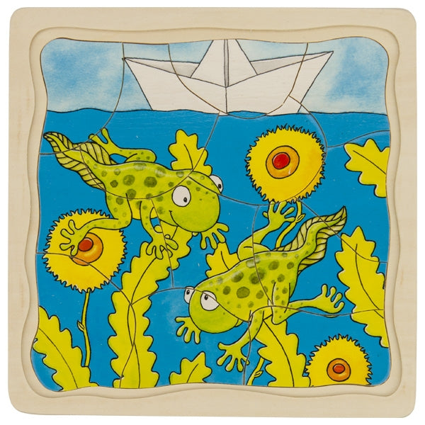 Goki Schichtenpuzzle Der Frosch