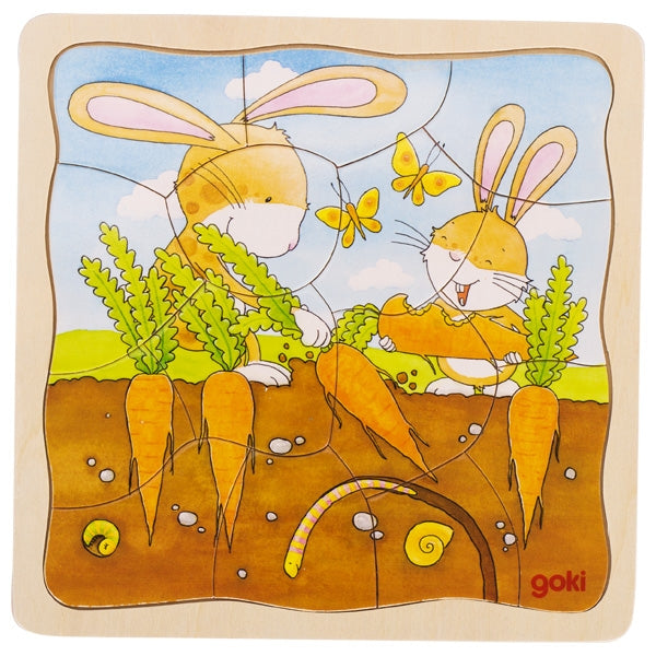Goki Schichtenpuzzle Das Gemüsebeet