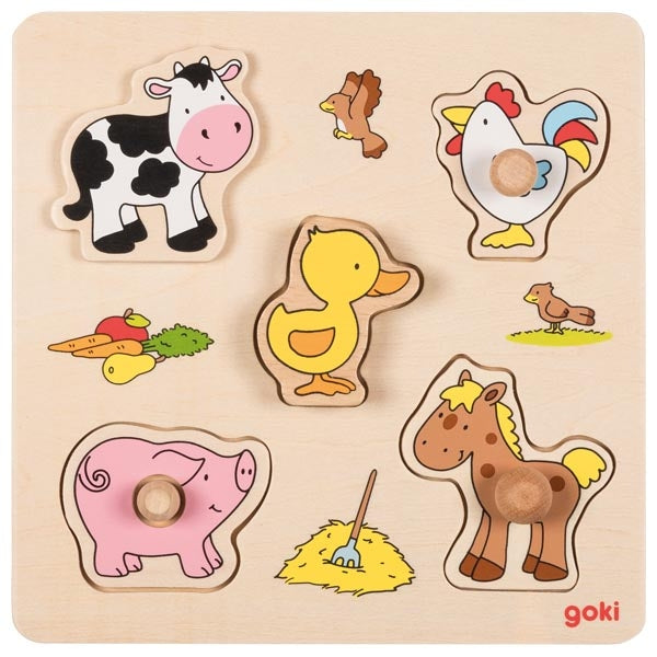 goki Steckpuzzle Bauernhof