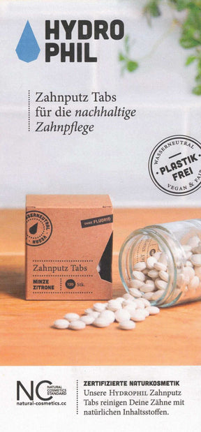 Hydrophil Zahnputz Tabs-Flyer
